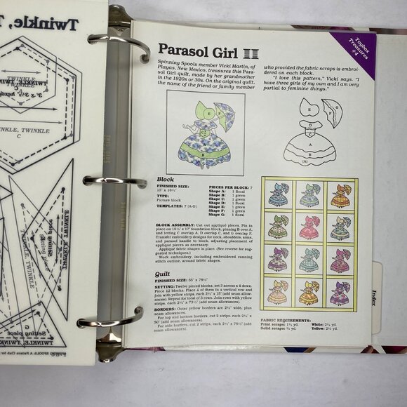 Vintage 1990 Georgia Bonesteel's Spinning Spools Pattern Club For Quilters Vol 1 - Picture 14 of 16